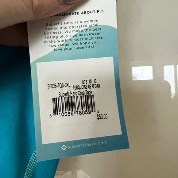 Superfit Hero Turqoise Crop and 7/8 Leggings Set - Picture 3 of 3